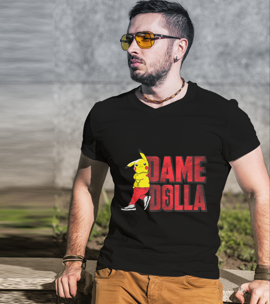 Pikachu Dame Dolla Crossover Red Outfit Sneakers T-Shirt
