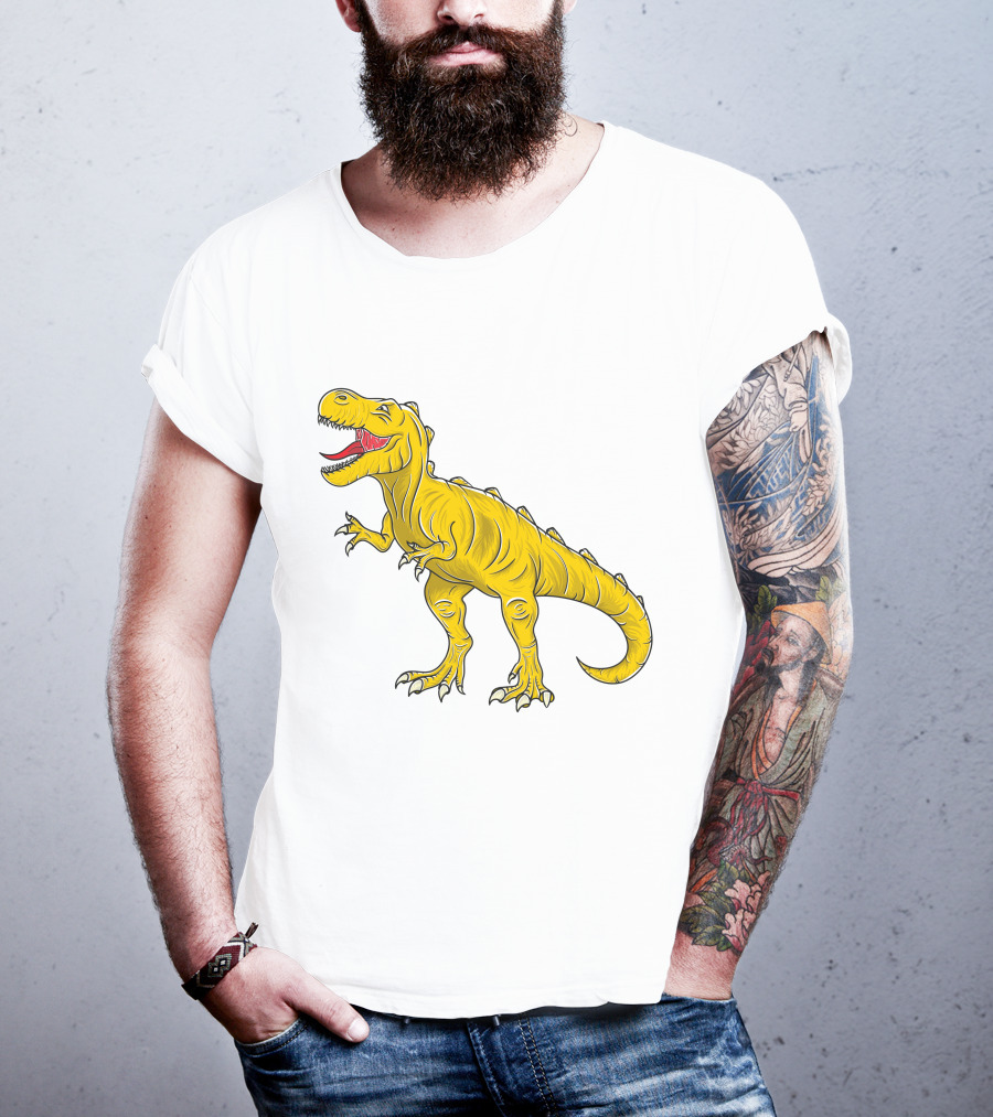 Yellow Dinosaur Tyrannosaurus Rex T-Shirt
