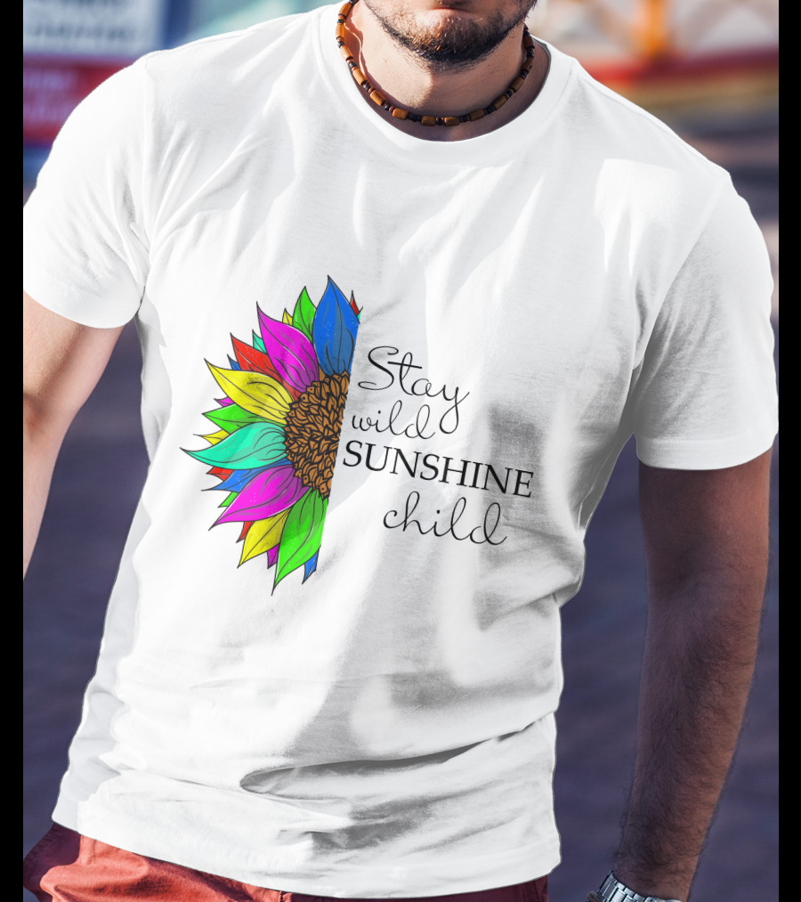 Stay Wild Sunshine Child Multicolored Sunflower T-Shirt