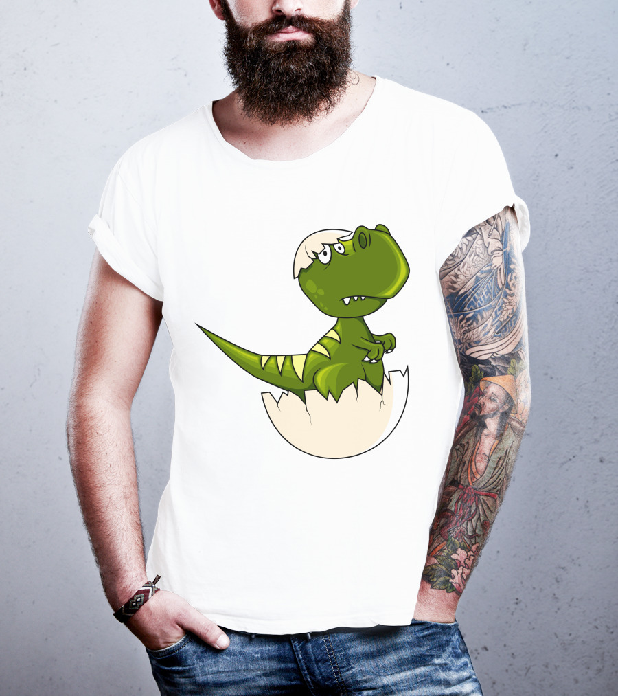 Baby Dragon Hatching From Egg With Playful Expression T-Shirt