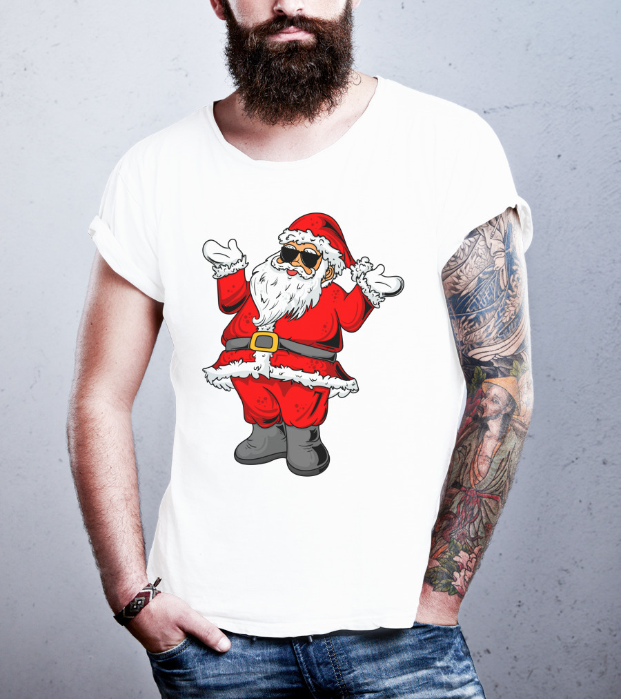 Santa Claus Wearing Cool Shades T-Shirt