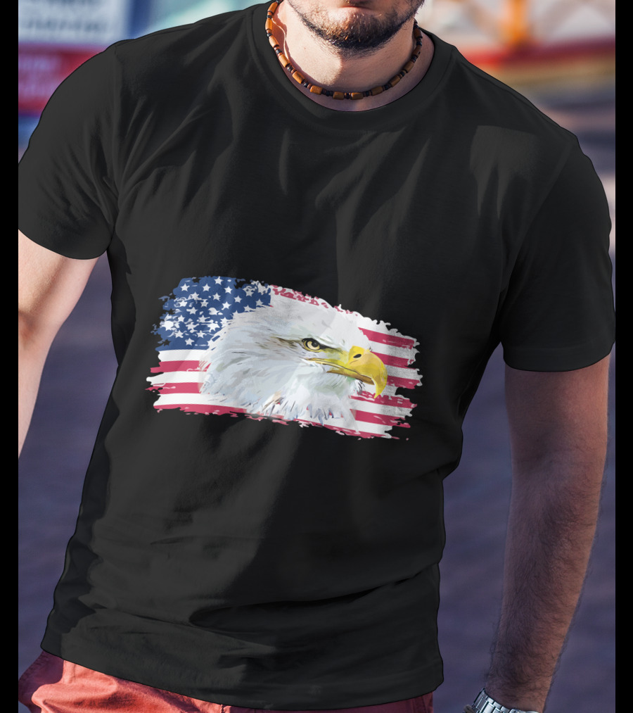 American Flag Bald Eagle T-Shirt