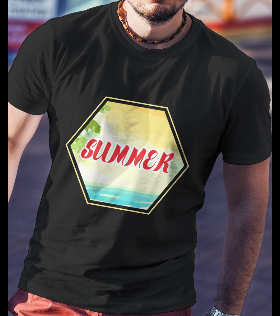 Summer Ocean Hexagon T-Shirt