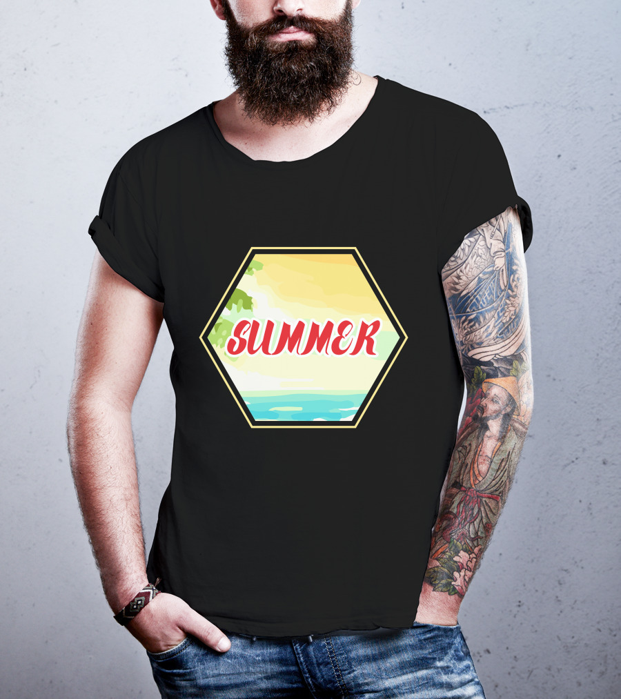 Summer Ocean Hexagon T-Shirt