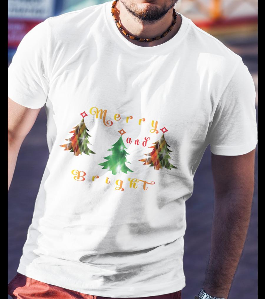 Merry And Bright Christmas Trees T-Shirt