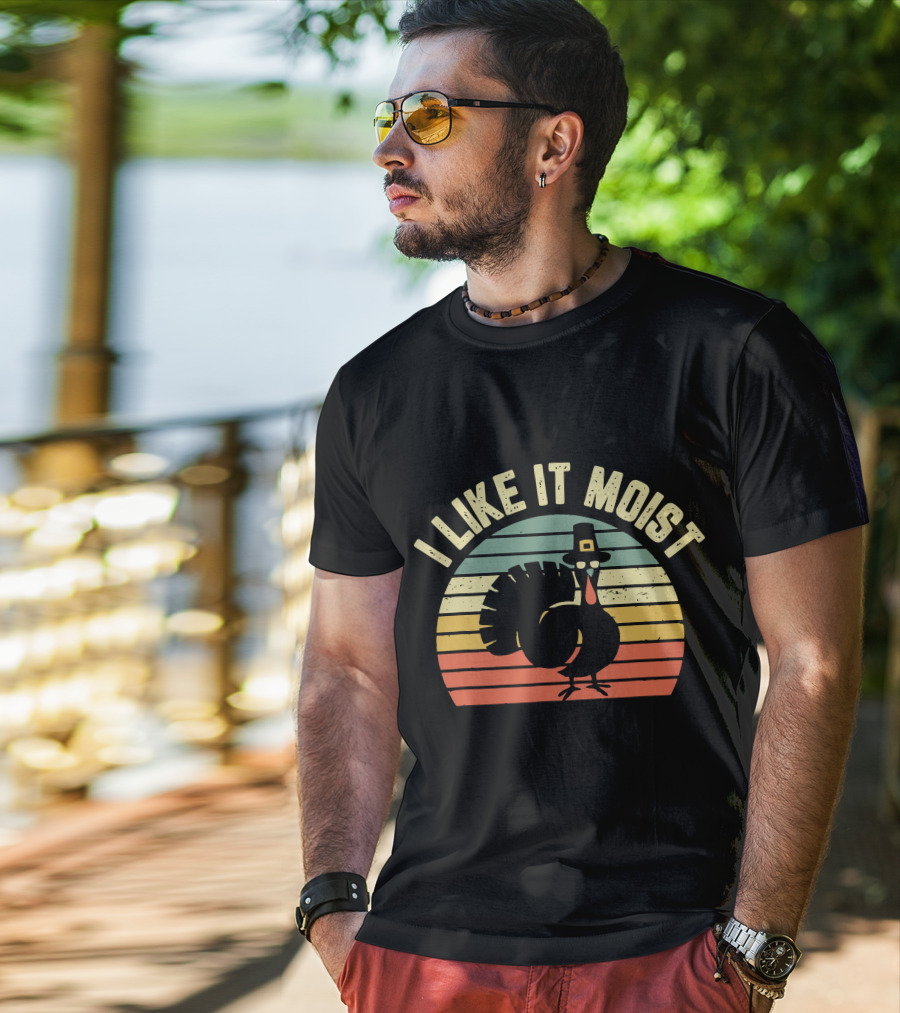 Thanksgiving Turkey I Like It Moist Retro T-Shirt