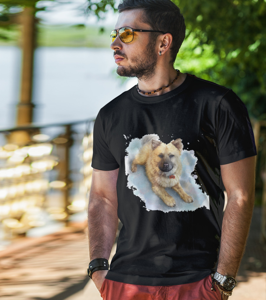 Watercolor Puppy Zen T-Shirt