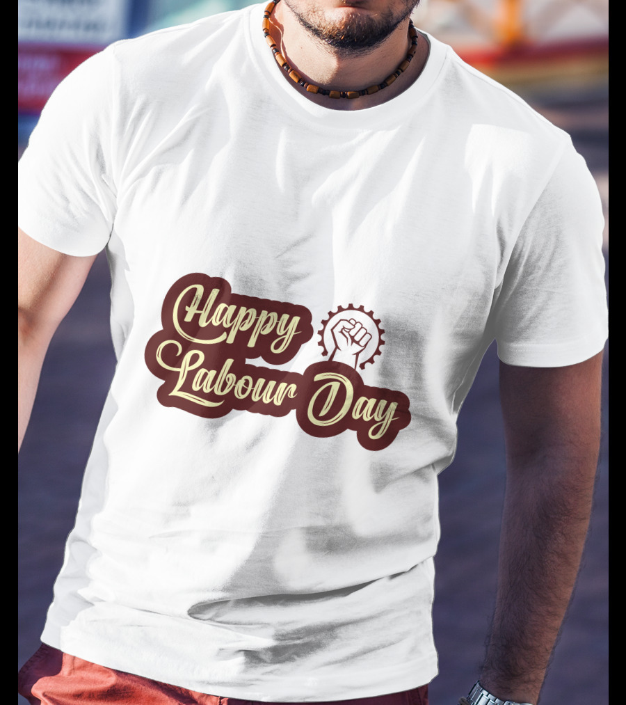 Happy Labour Day Fist And Gear T-Shirt
