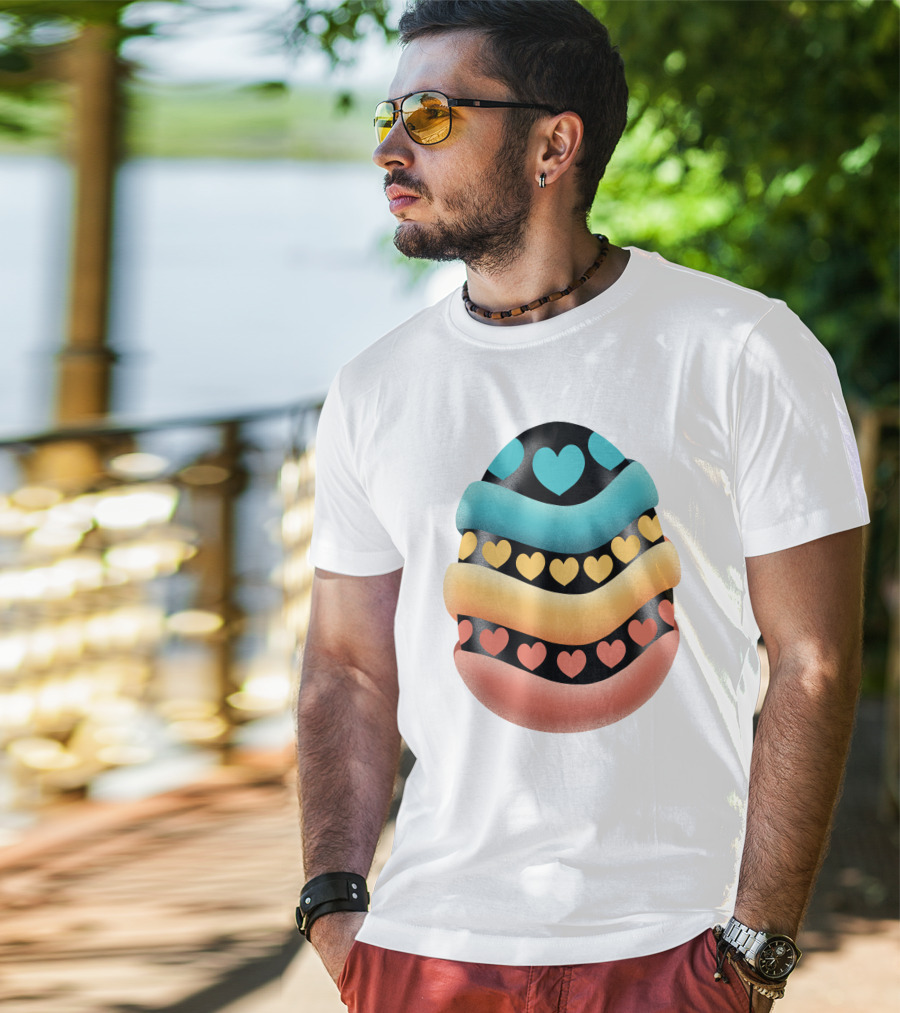 Easter Egg Handmade Heart T-Shirt