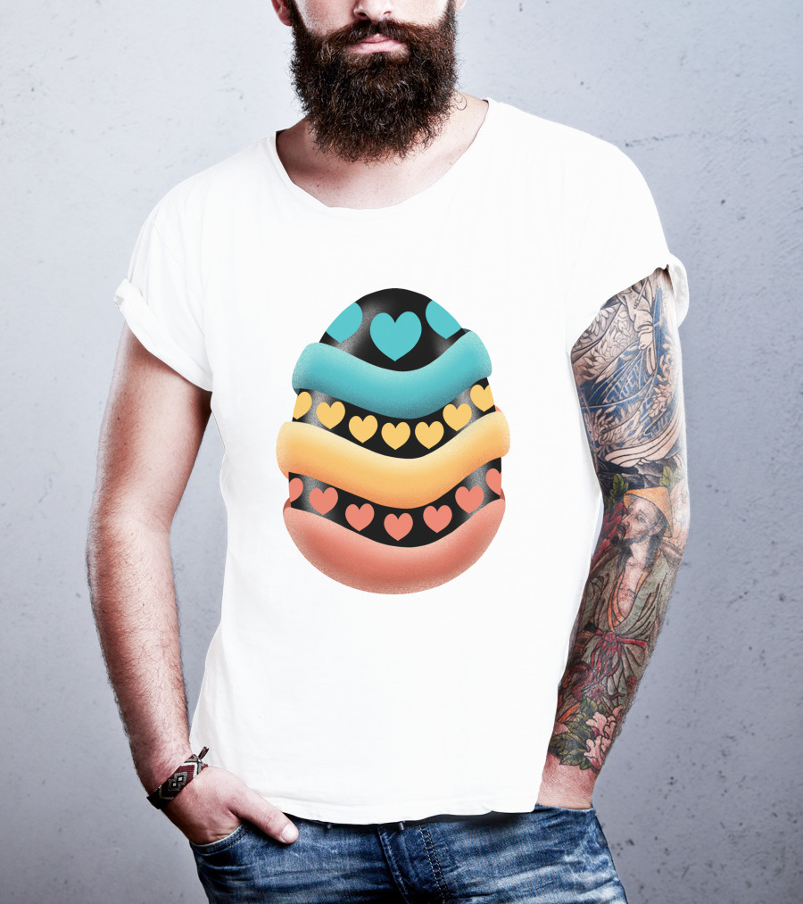 Easter Egg Handmade Heart T-Shirt