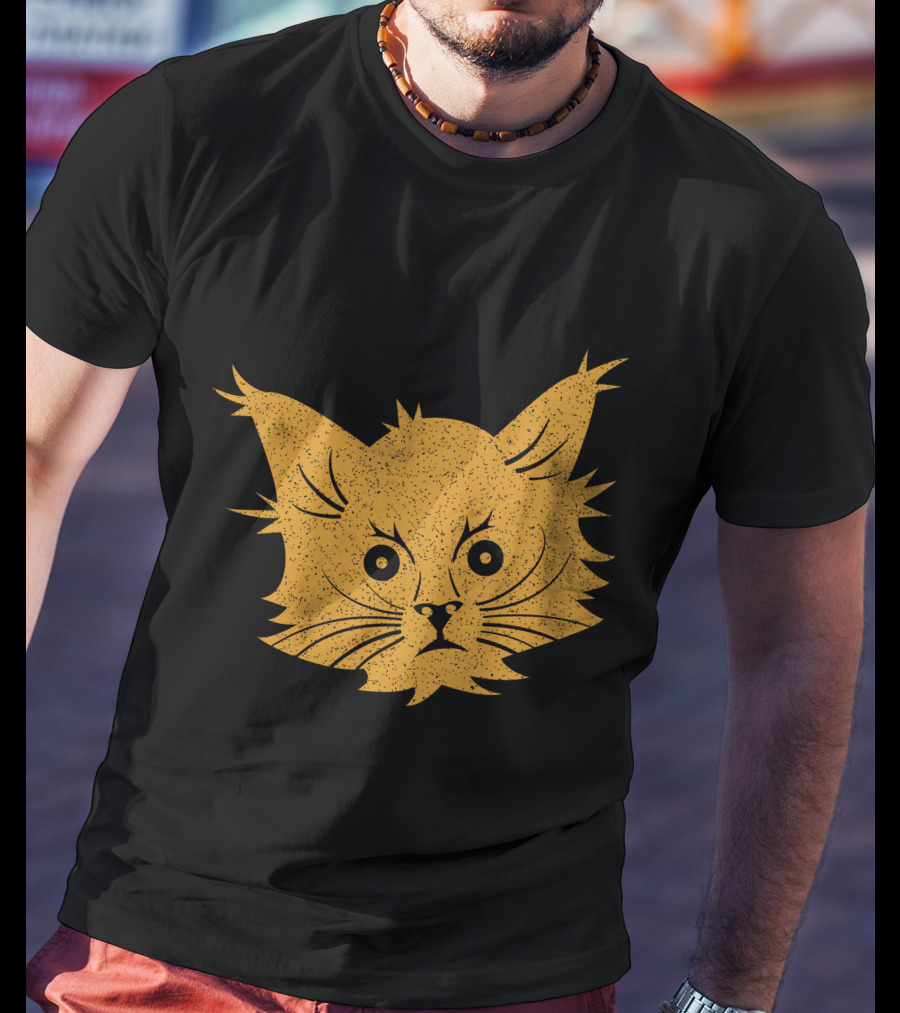 Cat Lover Whiskers Face T-Shirt