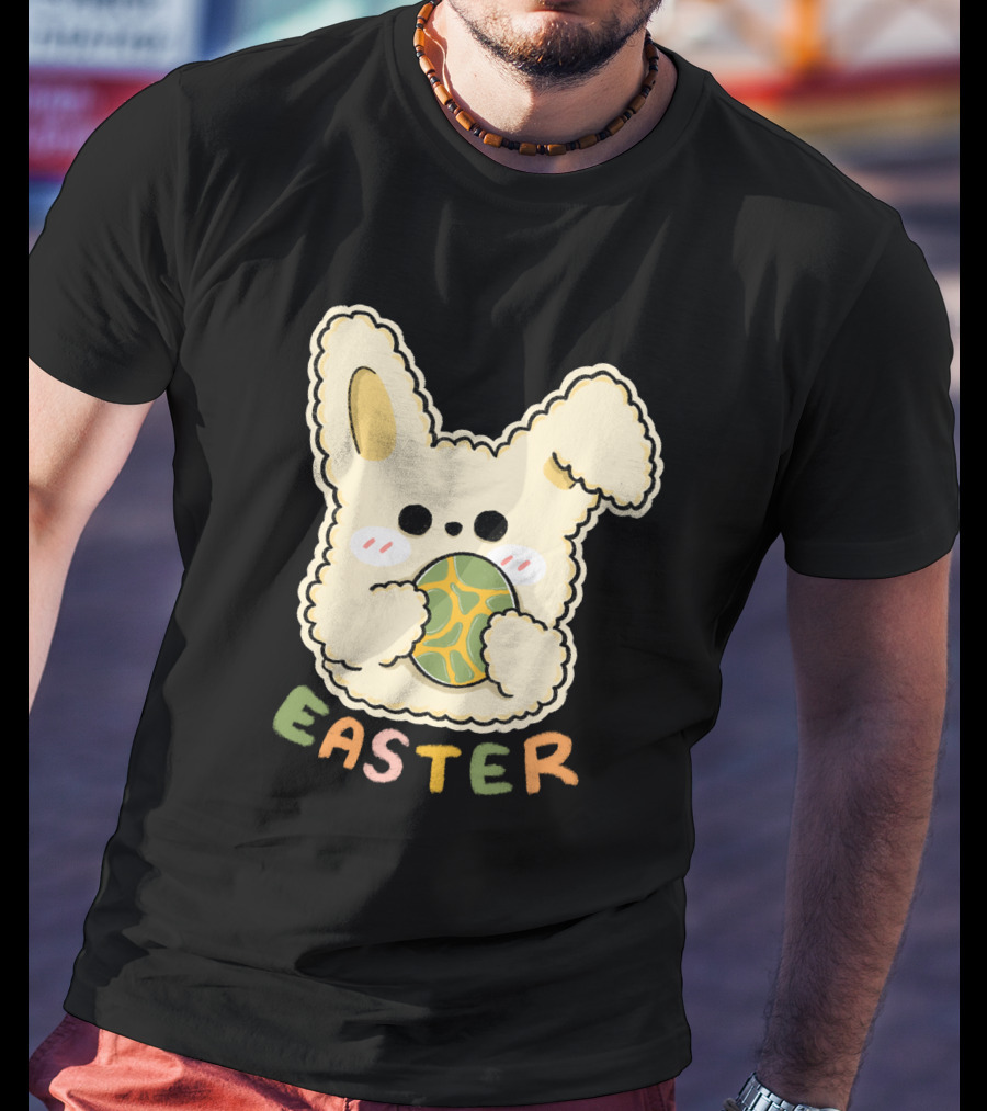 Easter Bunny Holding Easter Egg Sticker T-Shirt