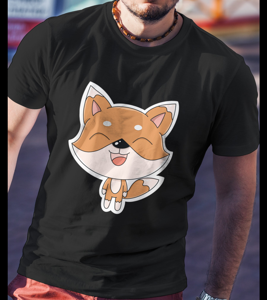 Fox Cartoons Happy Cute Fox Character T-Shirt