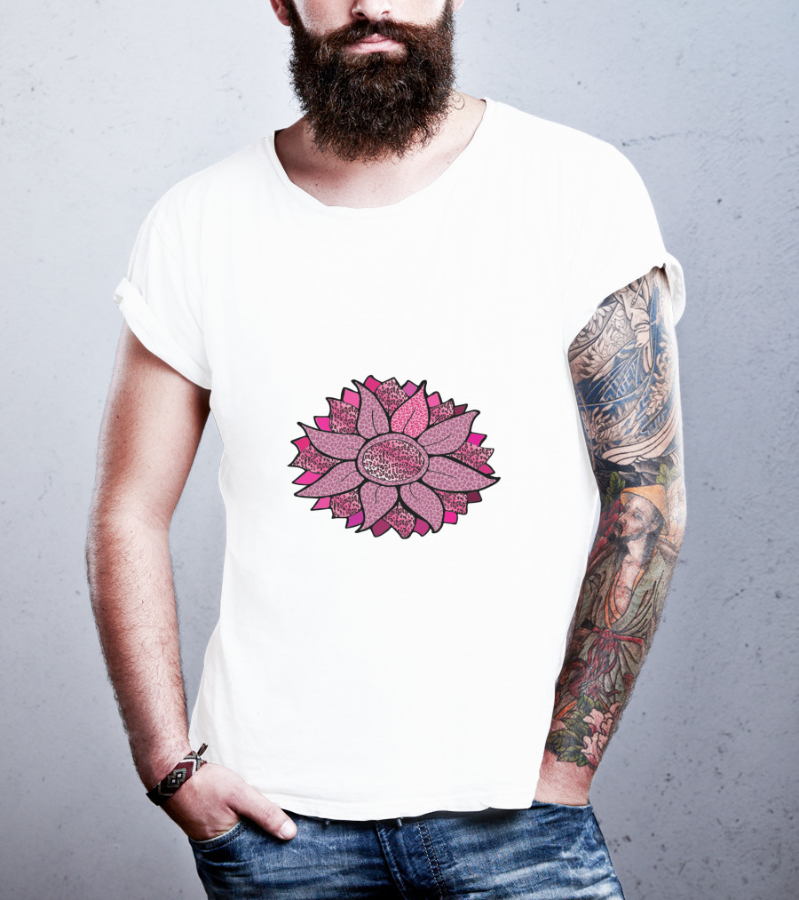 Pink Sunflower Unique Blossom T-Shirt