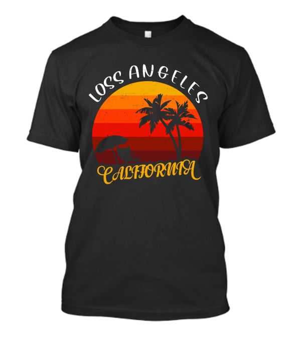 Loss Angeles California Sunset Palm Trees T-Shirt