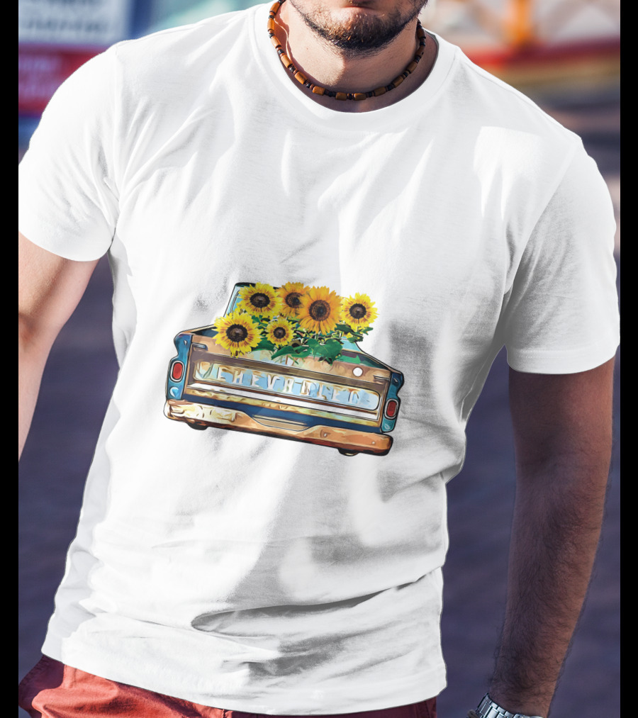 Chevrolet Vintage Truck With Sunflowers T-Shirt
