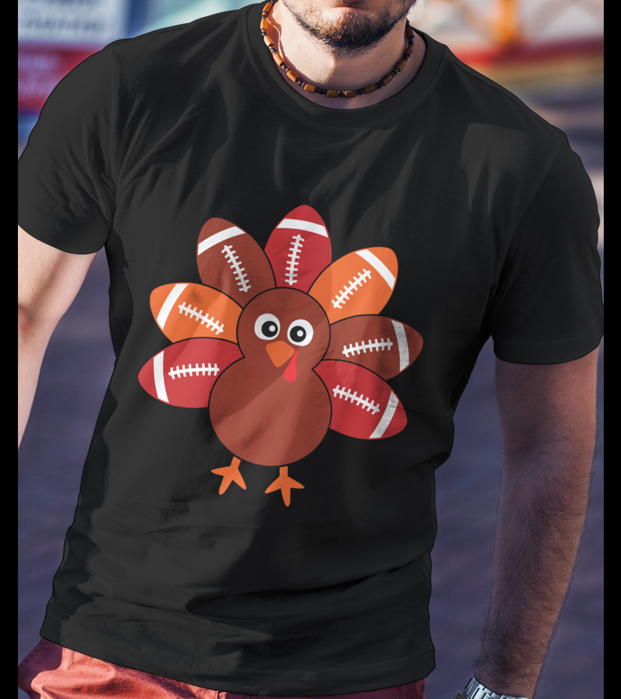 Football Turkey Thanksgiving Balls Festival T-Shirt