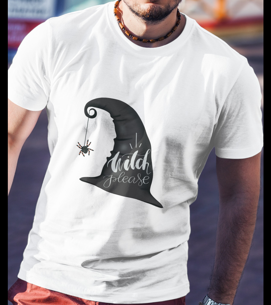 Witch Please Hat With Hanging Spider T-Shirt