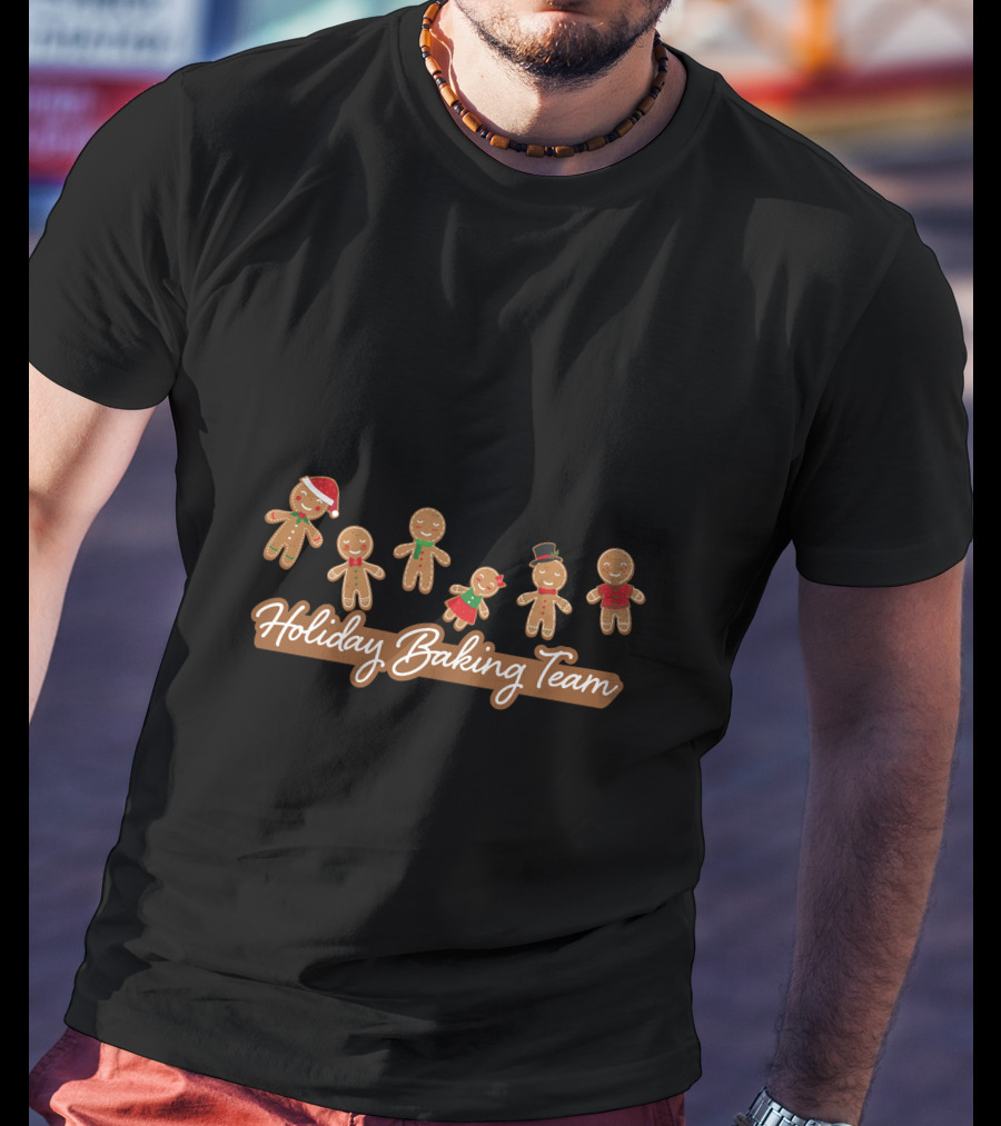 Holiday Baking Team Gingerbread Family Christmas Cookies T-Shirt