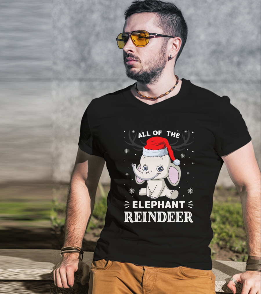 All Of The Elephant Reindeer Christmas T-Shirt