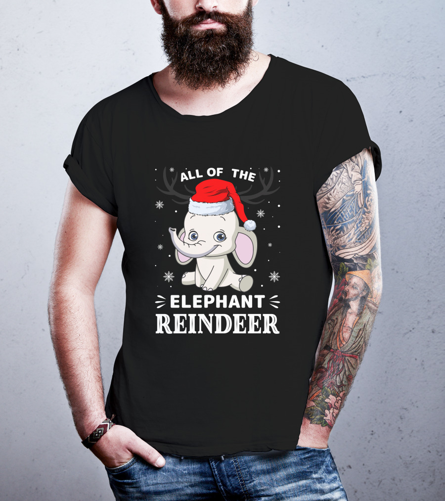 All Of The Elephant Reindeer Christmas T-Shirt