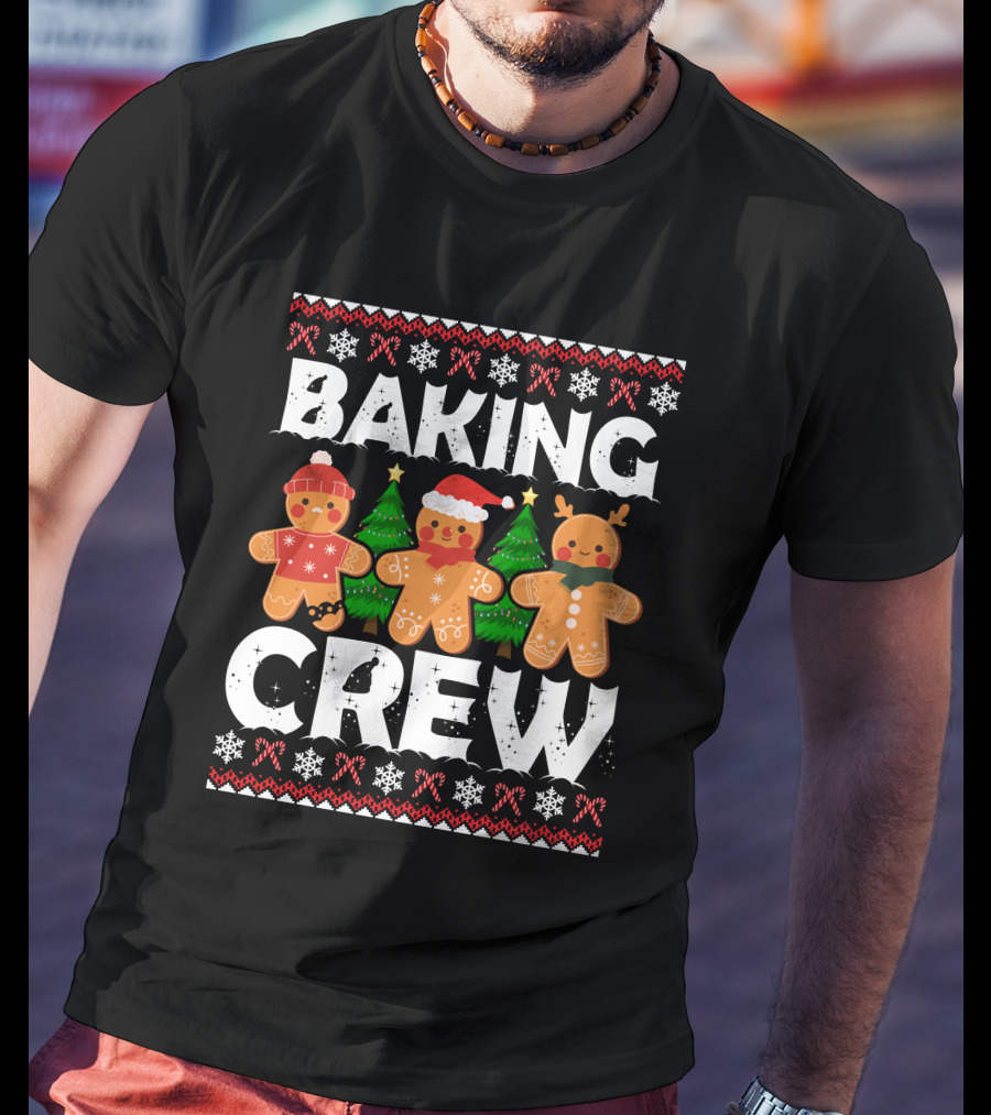Christmas Baking Crew Gingerbread Holiday Festive T-Shirt