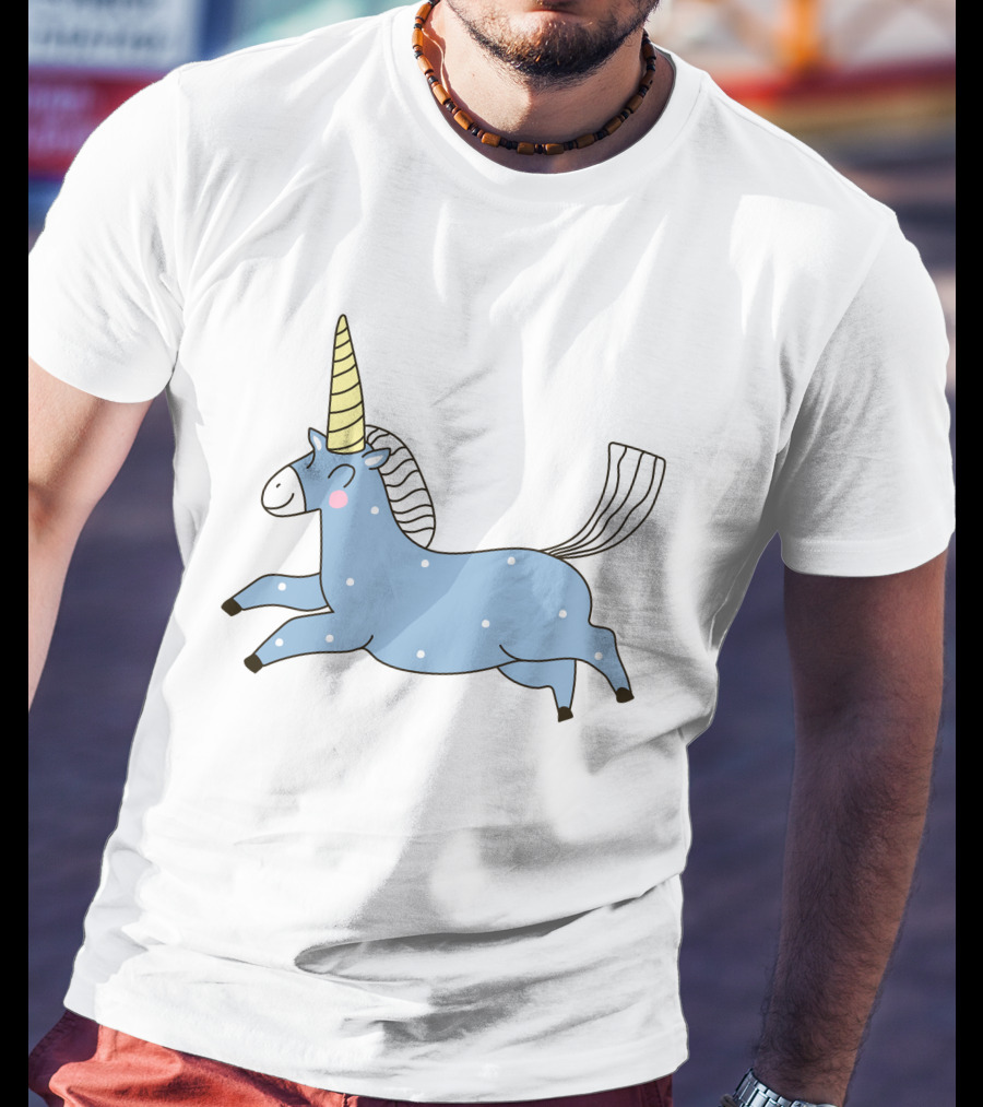 Cute Happy Polka Dot Unicorn T-Shirt
