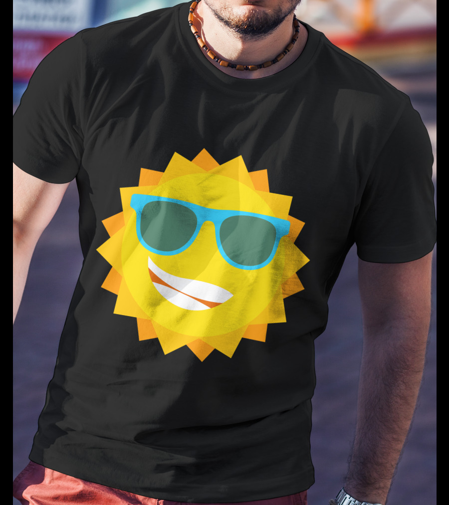 Cool Sun With Blue Sunglasses T-Shirt