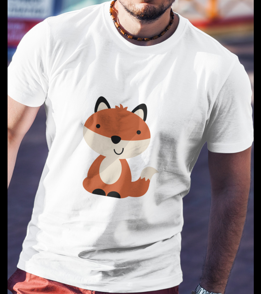 Cute Baby Cartoon Fox T-Shirt