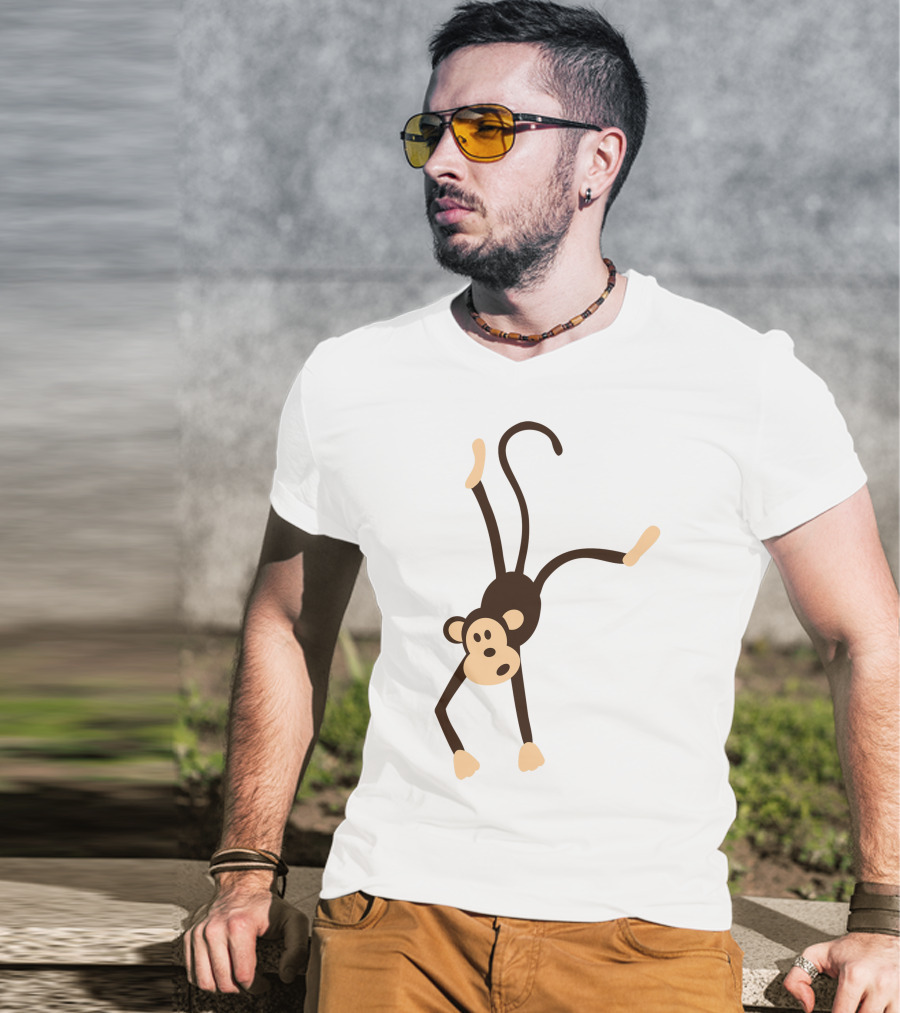Funny Cartoon Monkey Doing Handstand T-Shirt