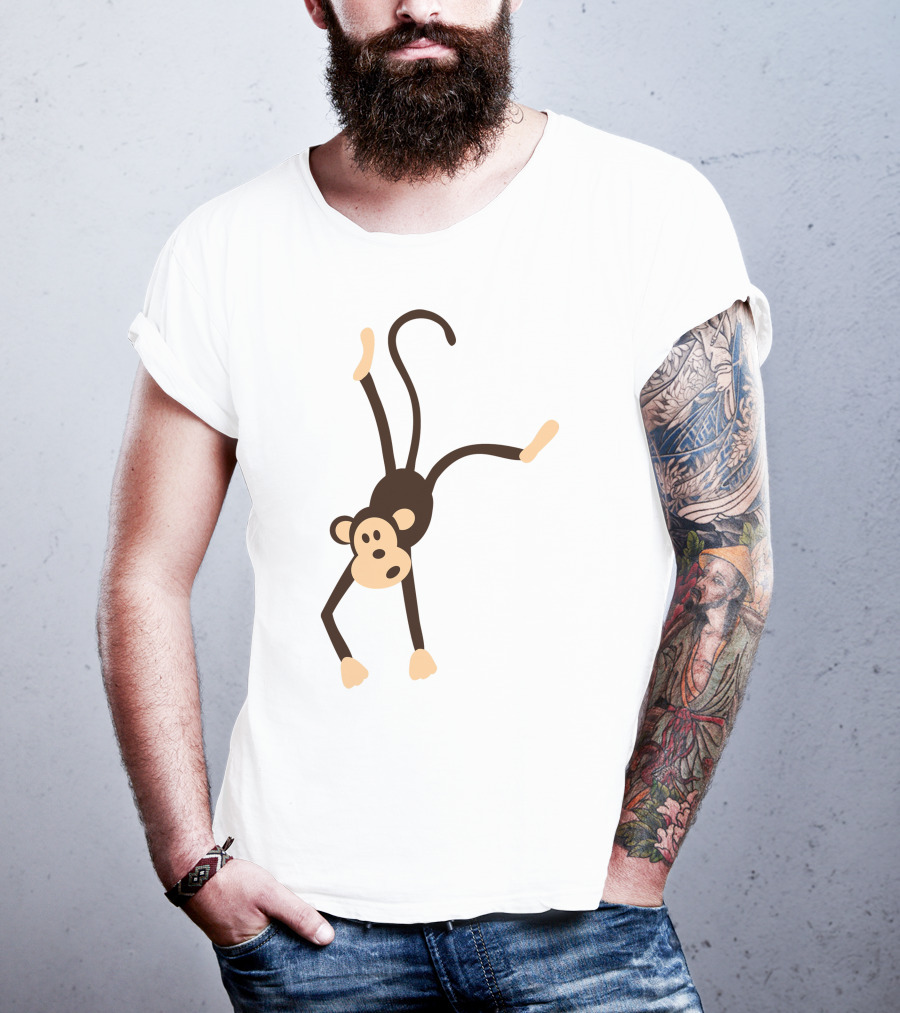 Funny Cartoon Monkey Doing Handstand T-Shirt