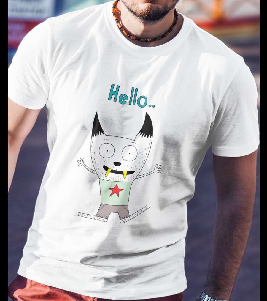 Hello Cute Creature With Star T-Shirt