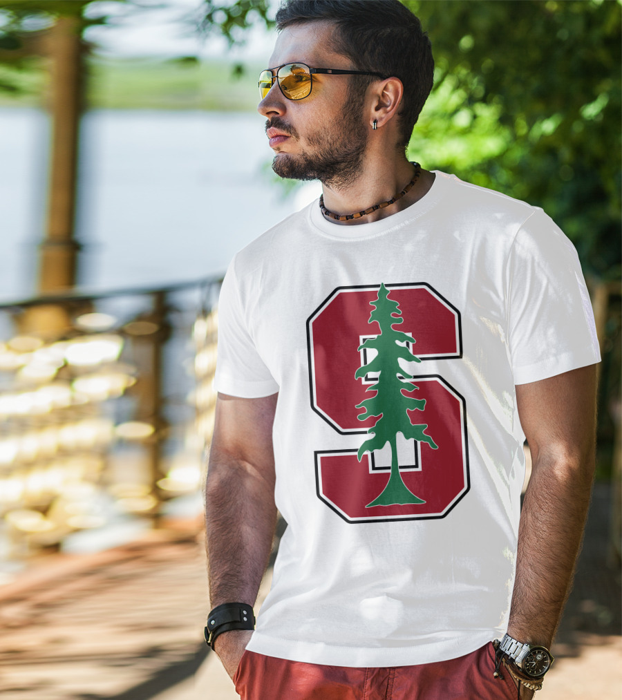 Stanford University Cardinal Logo With Tree T-Shirt