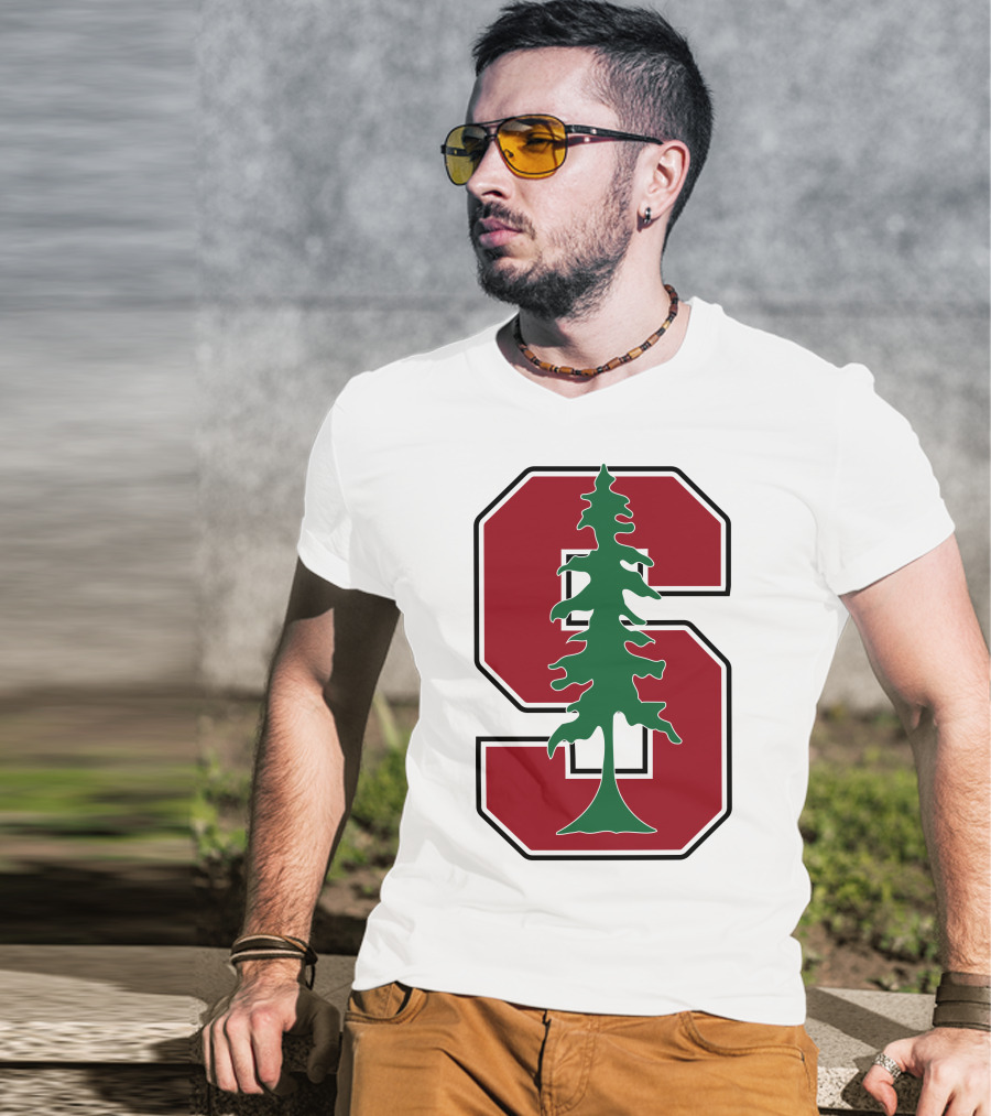 Stanford University Cardinal Logo With Tree T-Shirt