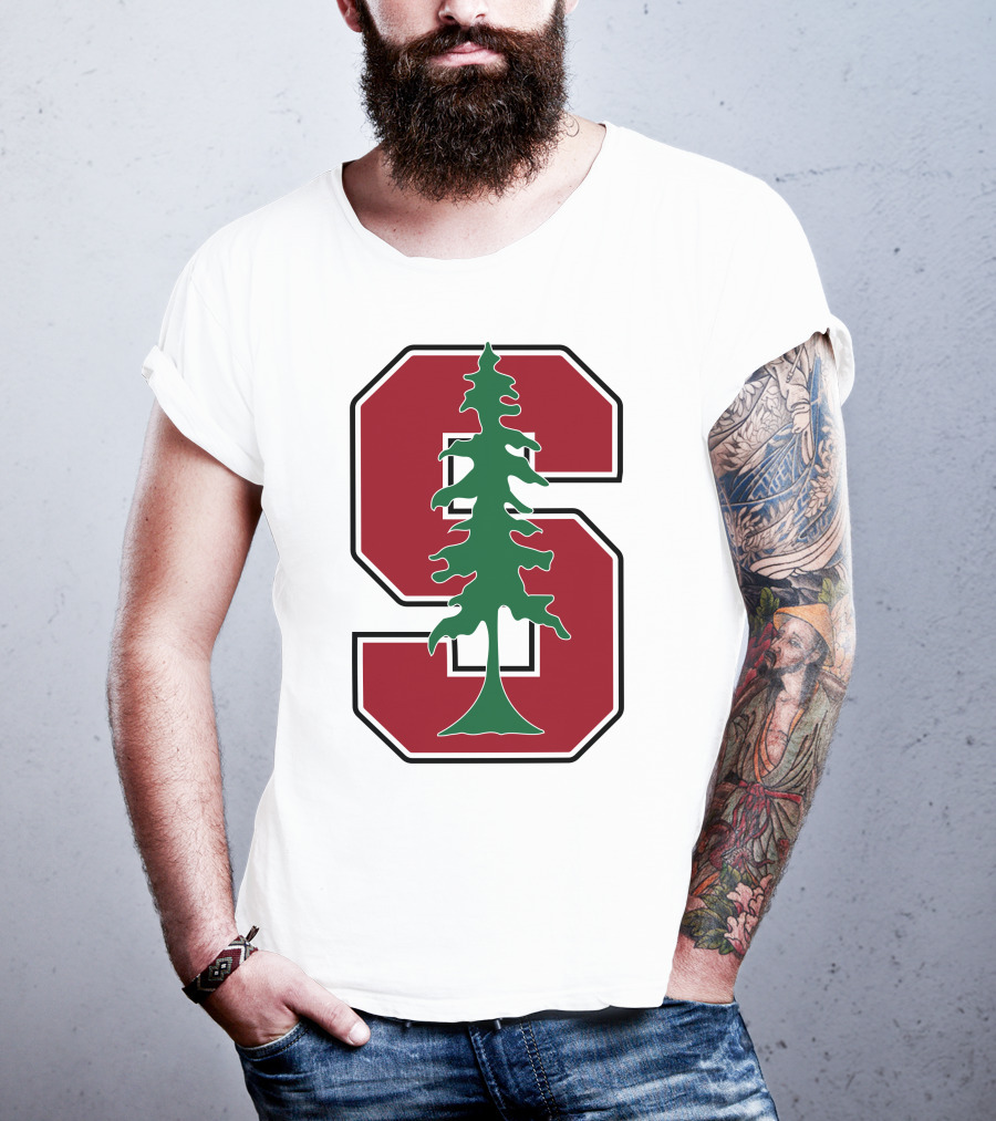 Stanford University Cardinal Logo With Tree T-Shirt