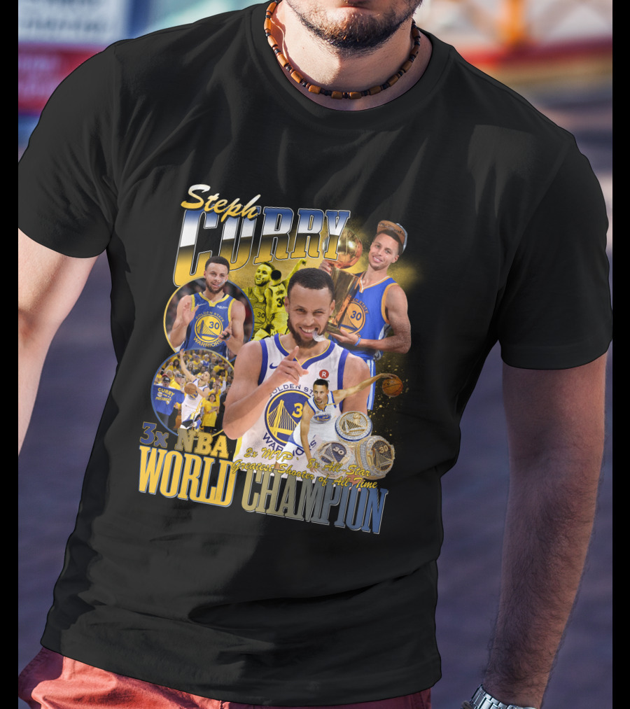 Steph Curry 3x NBA MVP World Champion Greatest Shooter Of All Time T-Shirt