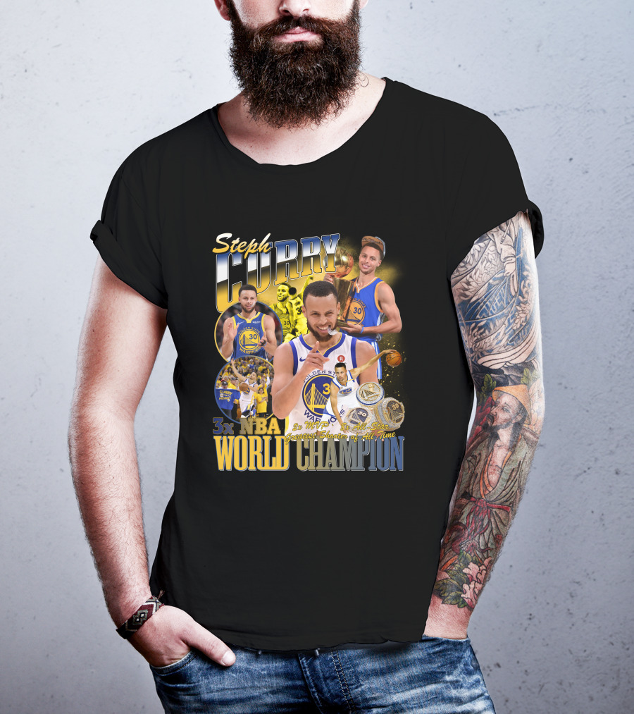 Steph Curry 3x NBA MVP World Champion Greatest Shooter Of All Time T-Shirt
