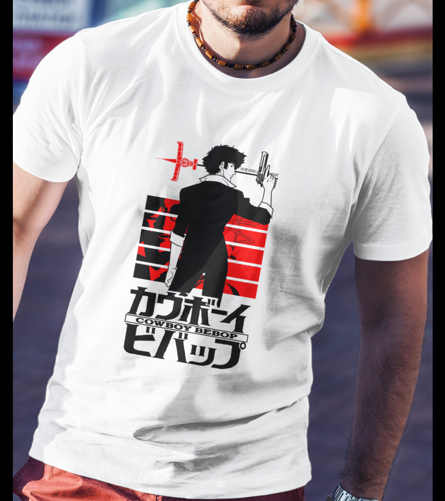Cowboy Bebop Spike Spiegel Red Stripes Jet Swordfish II T-Shirt