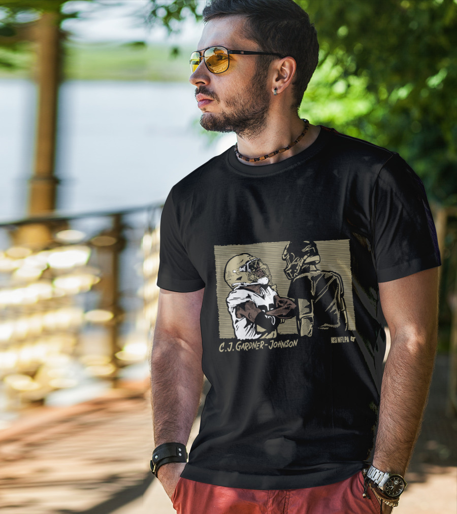 C.J. Gardner-Johnson NFLPA Confrontation With Helmeted Opponent T-Shirt