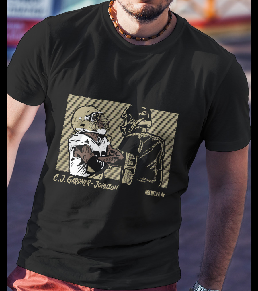 C.J. Gardner-Johnson NFLPA Confrontation With Helmeted Opponent T-Shirt