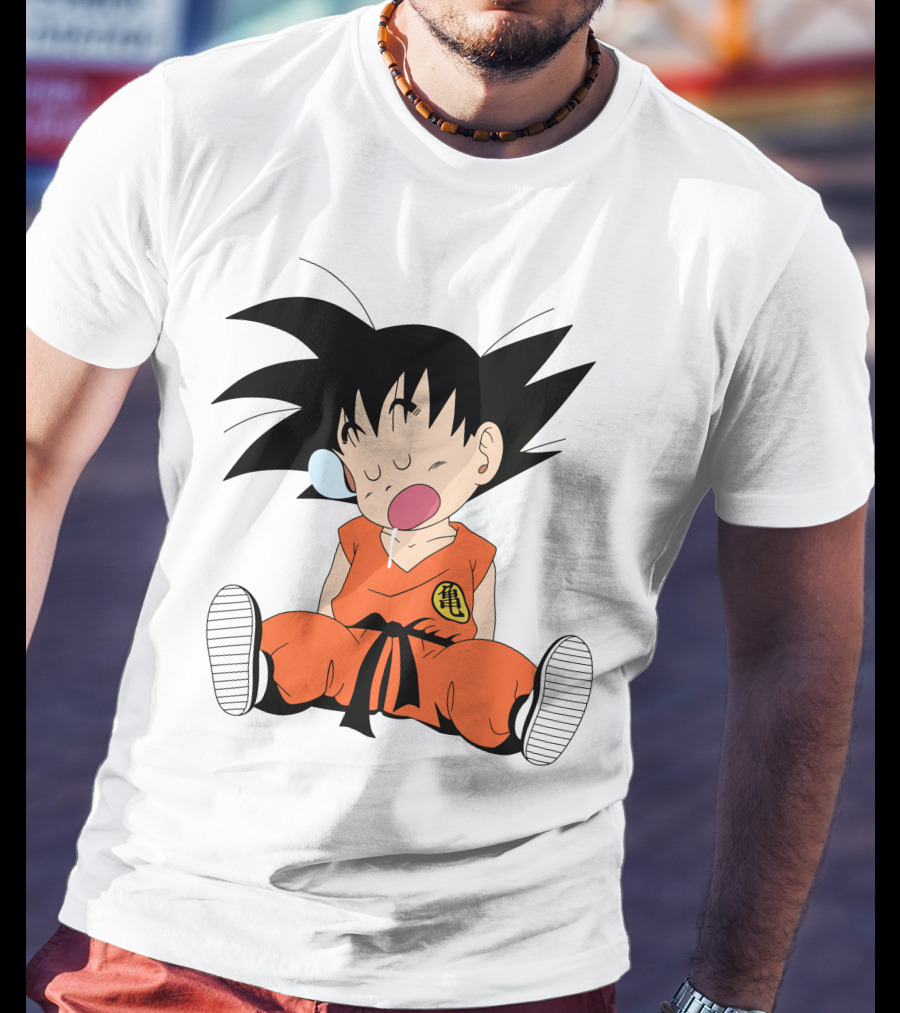Baby Goku Sleepy Orange Gi Krillin Kanji Bubblegum Drool T-Shirt