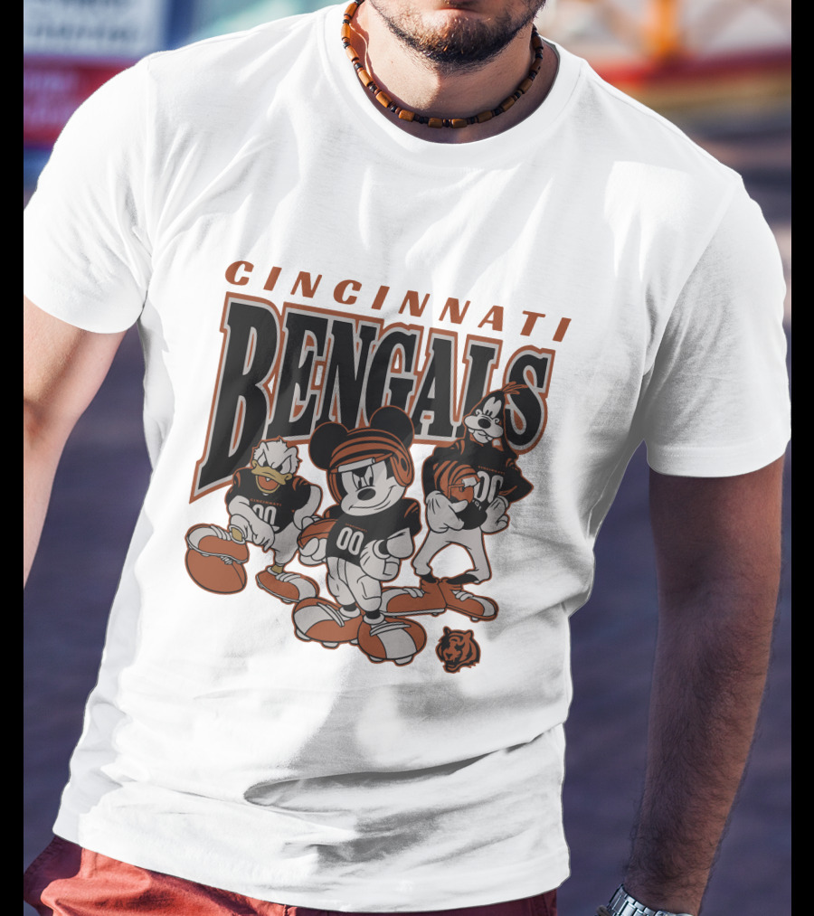 Cincinnati Bengals Disney Characters Vintage NFL Football T-Shirt