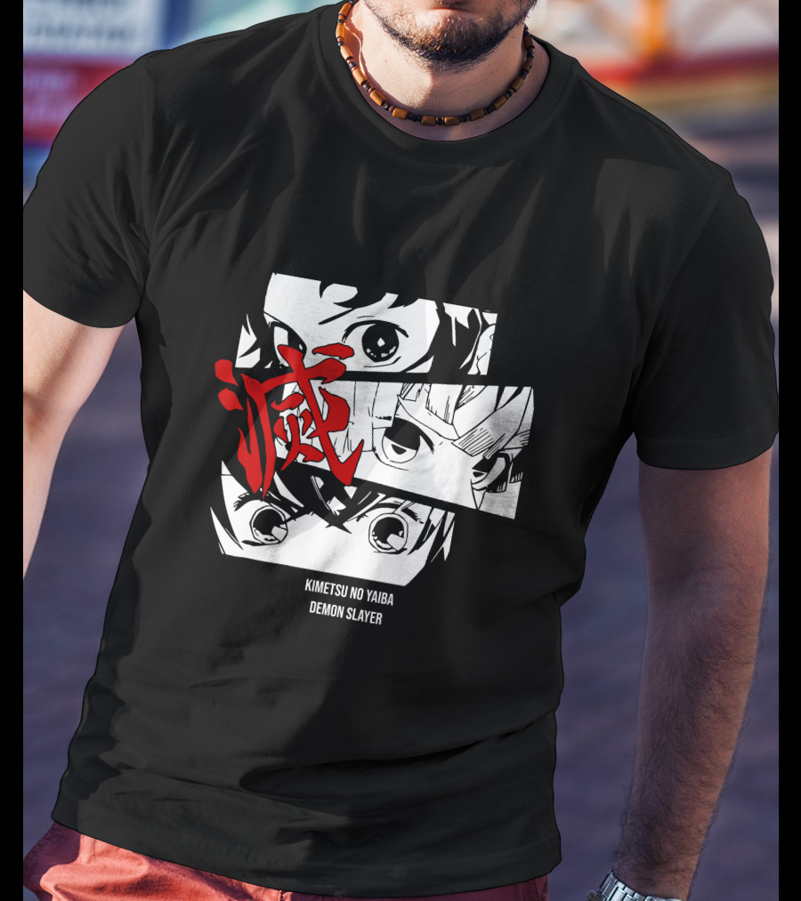 Kimetsu No Yaiba Demon Slayer Manga Panel Art Eyes T-Shirt