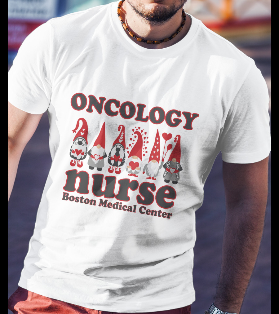 Oncology Nurse Boston Medical Center Valentine's Elf T-Shirt
