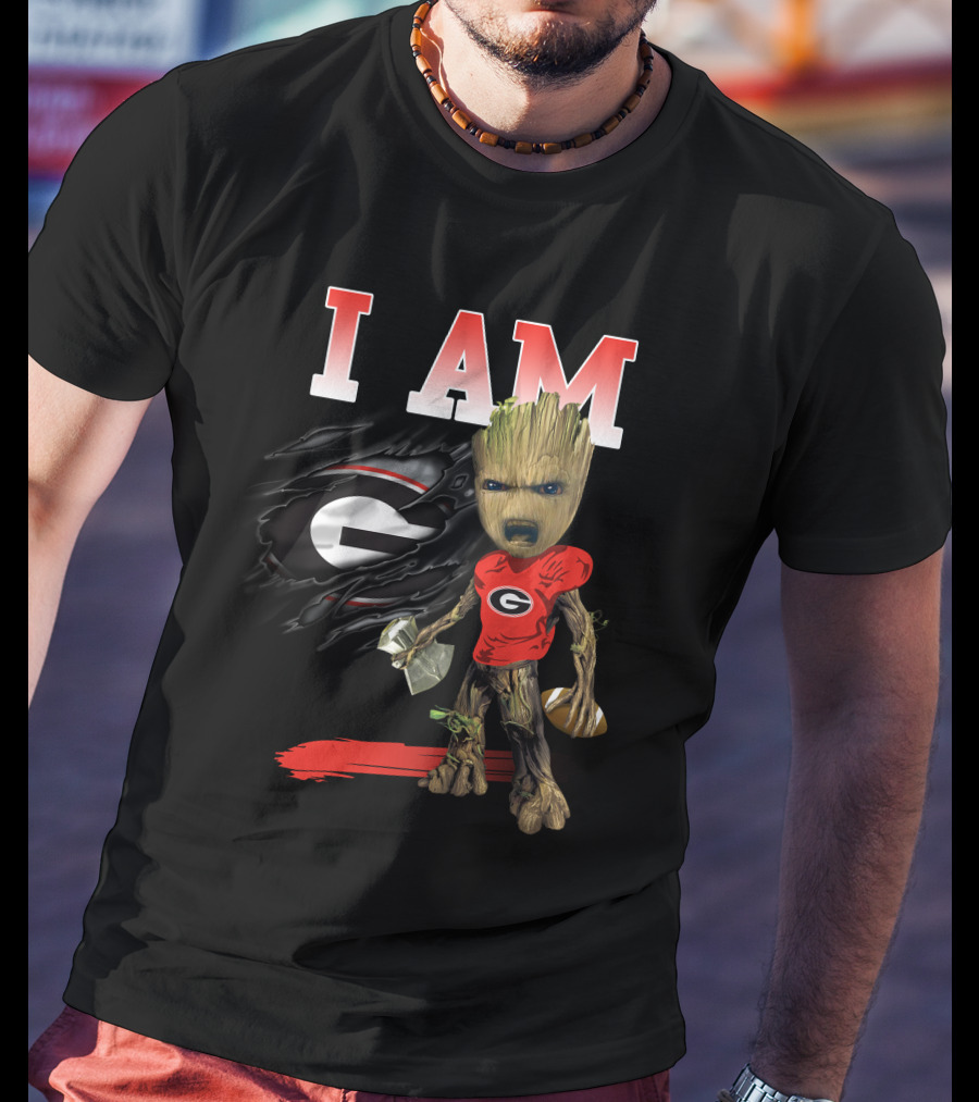 I Am Gr Gb New Georgia Bulldogs Football Groot T-Shirt