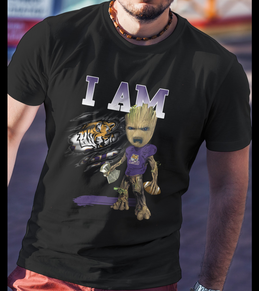 I Am Lsu Tiger Spirit Football Groot T-Shirt