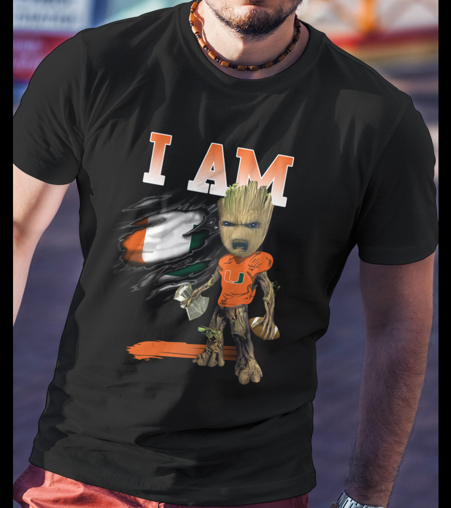 I Am Um Groot Football Hammer U T-Shirt