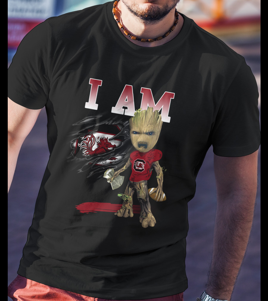 I Am Sc Gamecocks Groot Football Fan T-Shirt