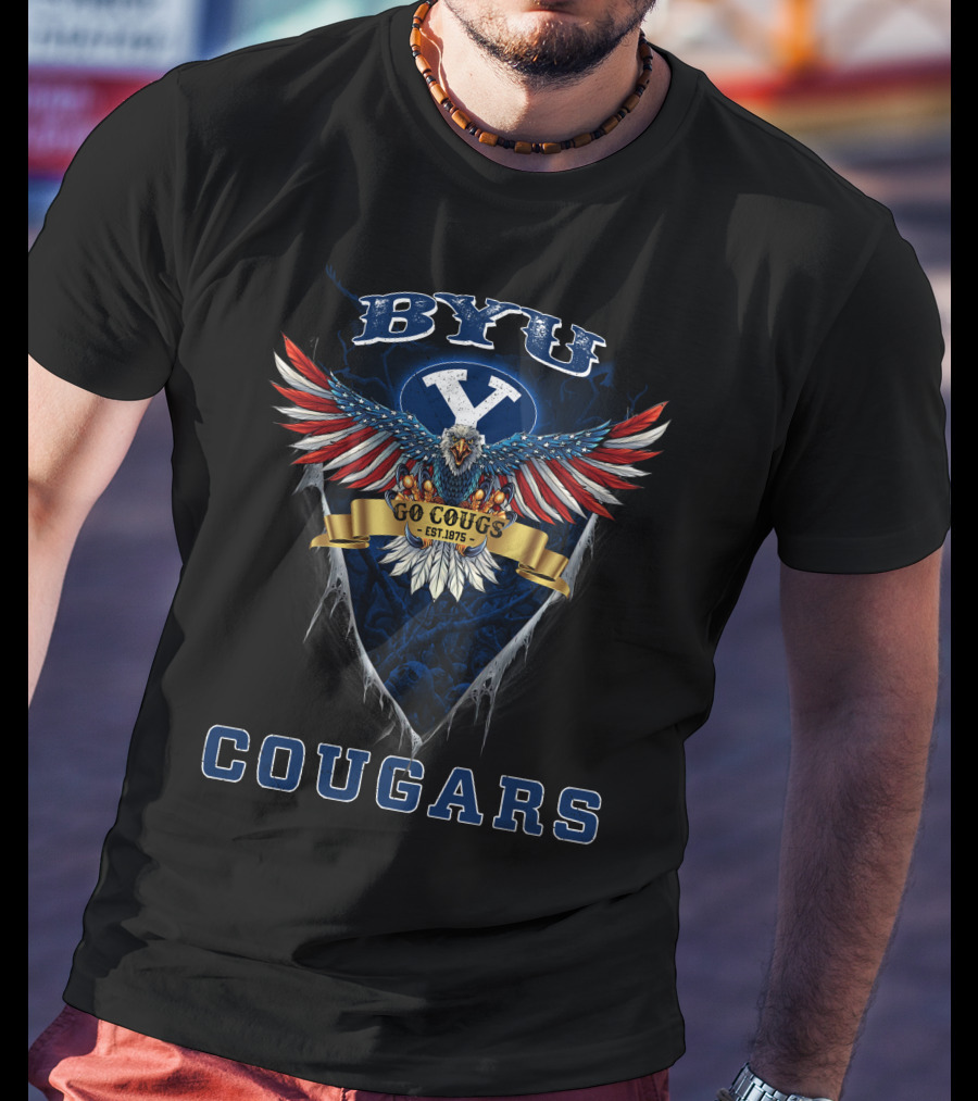 Byu Cougars Eagle Go Cougs Est. 1875 T-Shirt