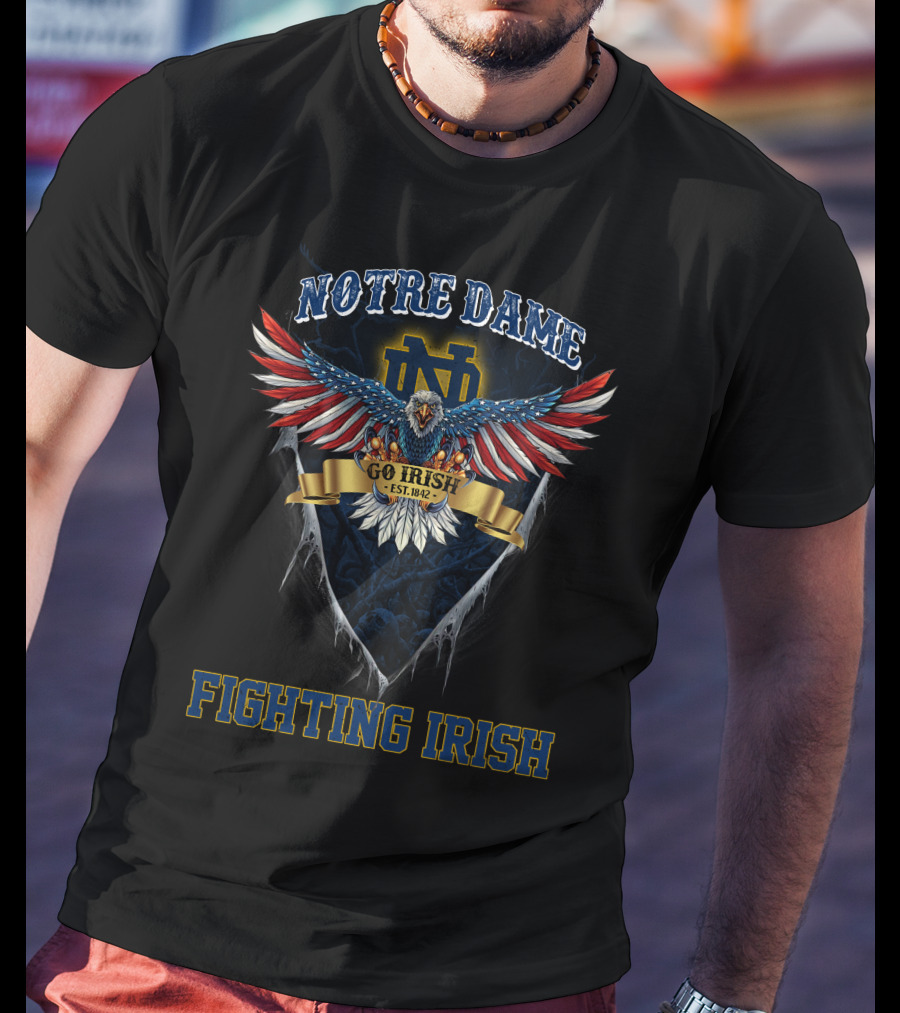 Notre Dame Fighting Irish Eagle Go Irish Est. 1842 T-Shirt